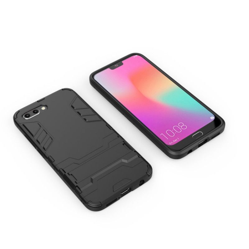 Cover Hoesje Honor 10 Rood Zwart Telefoonhoesje Ultrabestendig