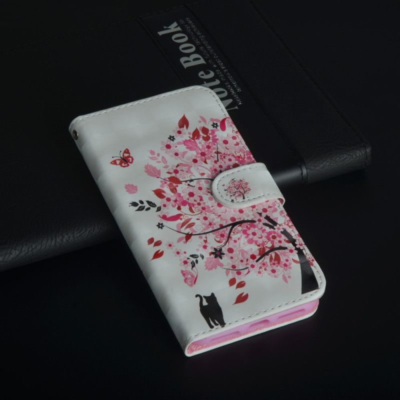 Leren Hoesje Honor 10 Roze Boom