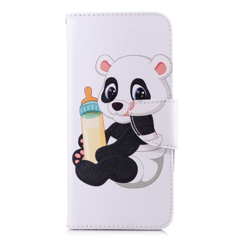 Leren Hoesje Honor 10 Telefoonhoesje Babypanda