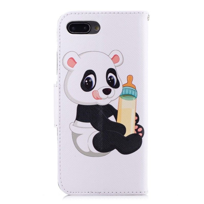 Leren Hoesje Honor 10 Telefoonhoesje Babypanda