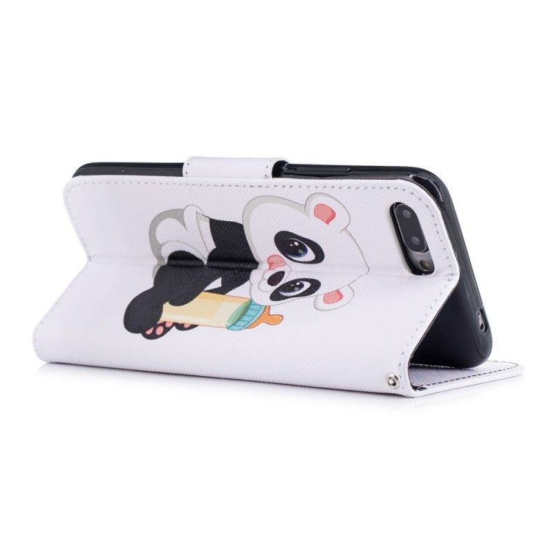 Leren Hoesje Honor 10 Telefoonhoesje Babypanda