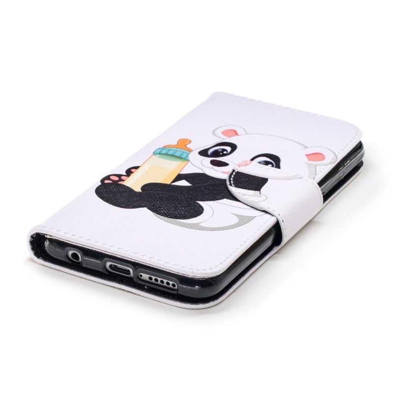 Leren Hoesje Honor 10 Telefoonhoesje Babypanda