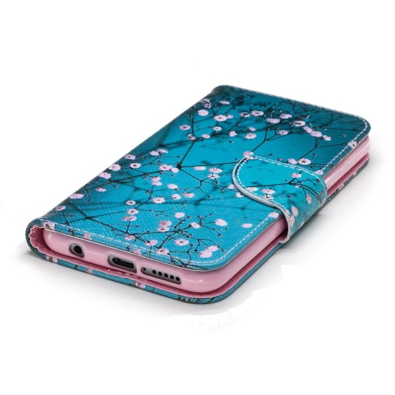 Leren Hoesje Honor 10 Telefoonhoesje Bloeiende Boom