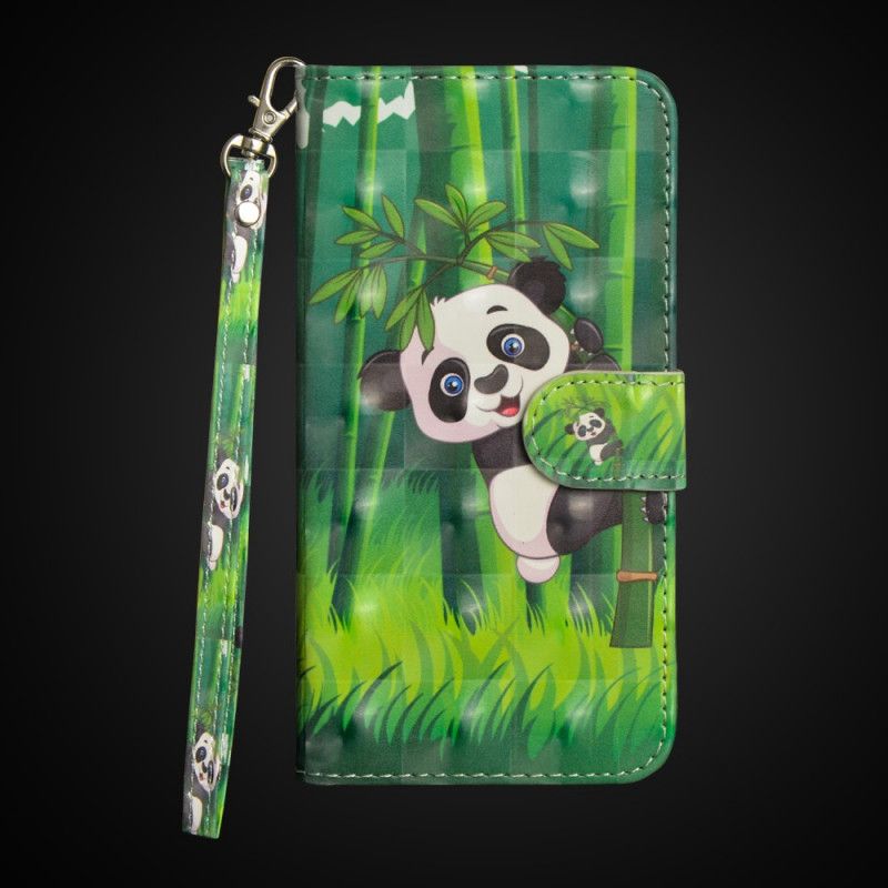 Leren Hoesje voor Honor 10 Panda En Bamboe