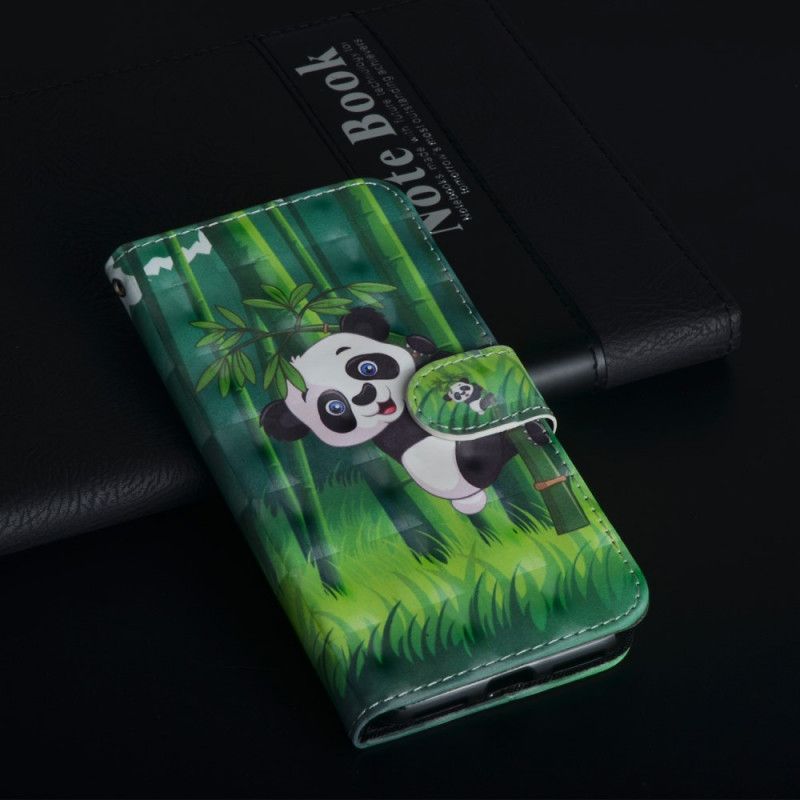 Leren Hoesje voor Honor 10 Panda En Bamboe