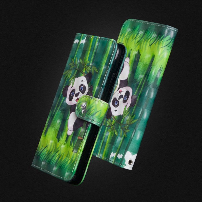 Leren Hoesje voor Honor 10 Panda En Bamboe