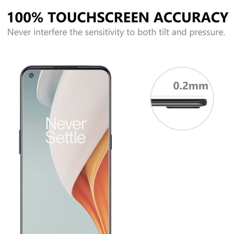 Boogrand (0.2 Mm) Gehard Glasbescherming Voor Het OnePlus Nord N100 Scherm