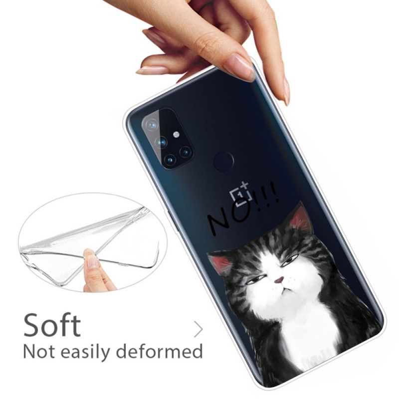 Case Hoesje OnePlus Nord N100 Telefoonhoesje De Kat Die Nee Zegt