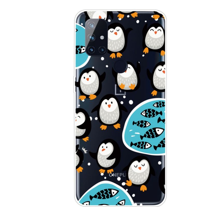 Case Hoesje OnePlus Nord N100 Telefoonhoesje Pinguïns En Vissen