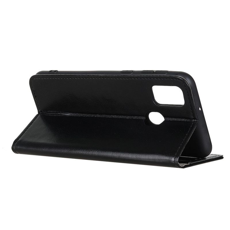 Cover Folio-hoesje OnePlus Nord N100 Wit Zwart Telefoonhoesje Eenvoudig Glanzend Leereffect