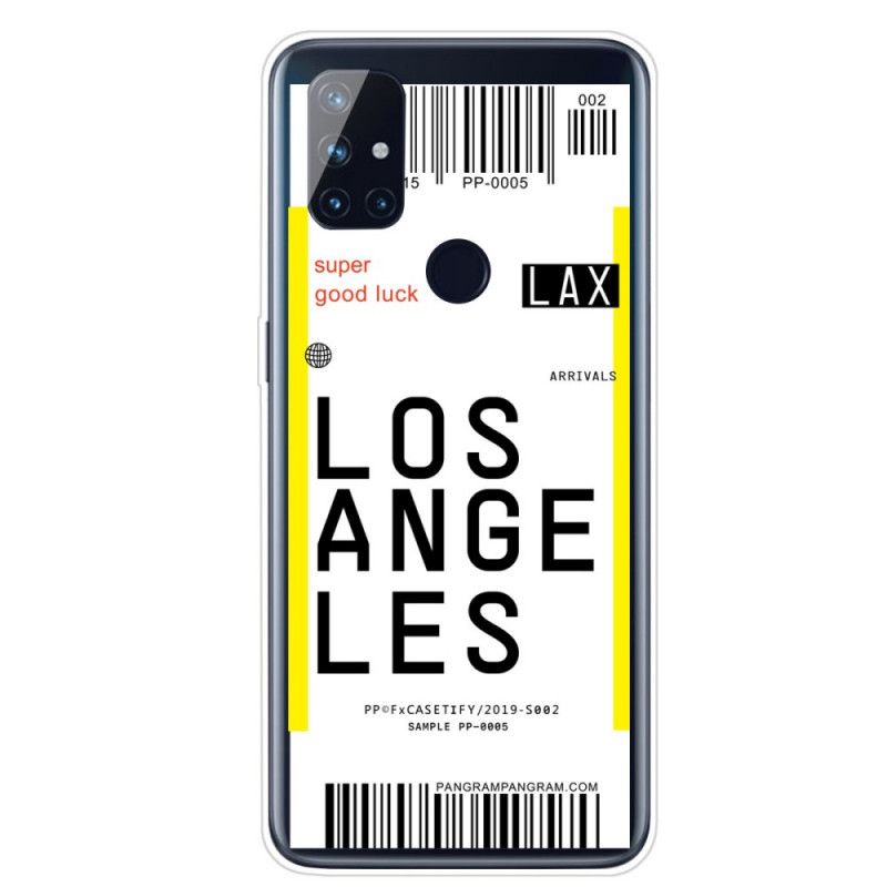 Cover Hoesje OnePlus Nord N100 Telefoonhoesje Instapkaart Naar Los Angeles