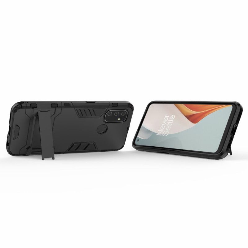 Hoesje OnePlus Nord N100 Rood Zwart Ultrabestendige Tong