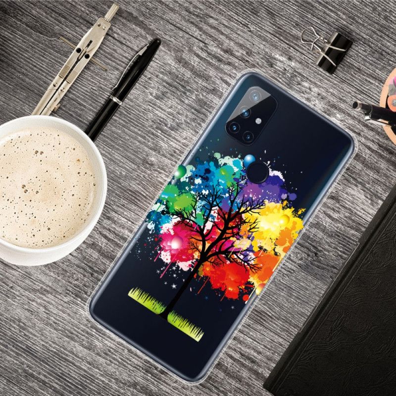 Hoesje voor OnePlus Nord N100 Transparante Aquarelboom