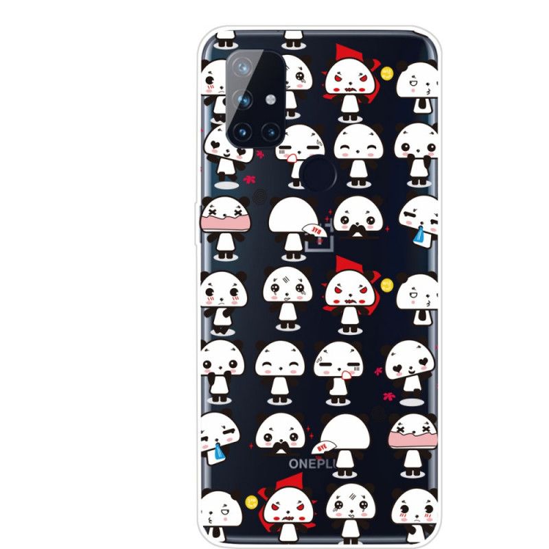 Hoesje voor OnePlus Nord N100 Transparante Grappige Panda'S