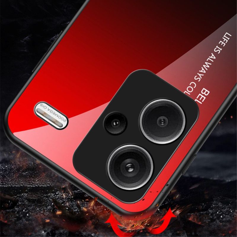 Case Hoesje Xiaomi Redmi Note 13 Pro Plus 5g Telefoonhoesje Gradiënt Gehard Glas