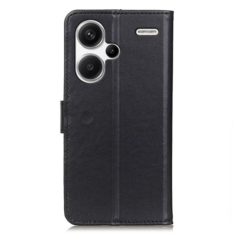 Flip Case Leren Xiaomi Redmi Note 13 Pro Plus 5g Eenvoudig Kunstleer