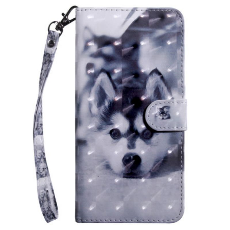 Leren Hoesje Voor Xiaomi Redmi Note 13 Pro Plus 5g Husky Met Riem