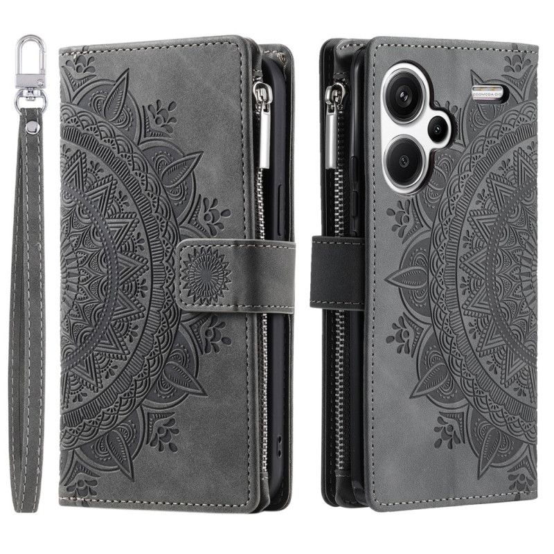 Leren Hoesje Voor Xiaomi Redmi Note 13 Pro Plus 5g Portemonnee Met Mandala-band