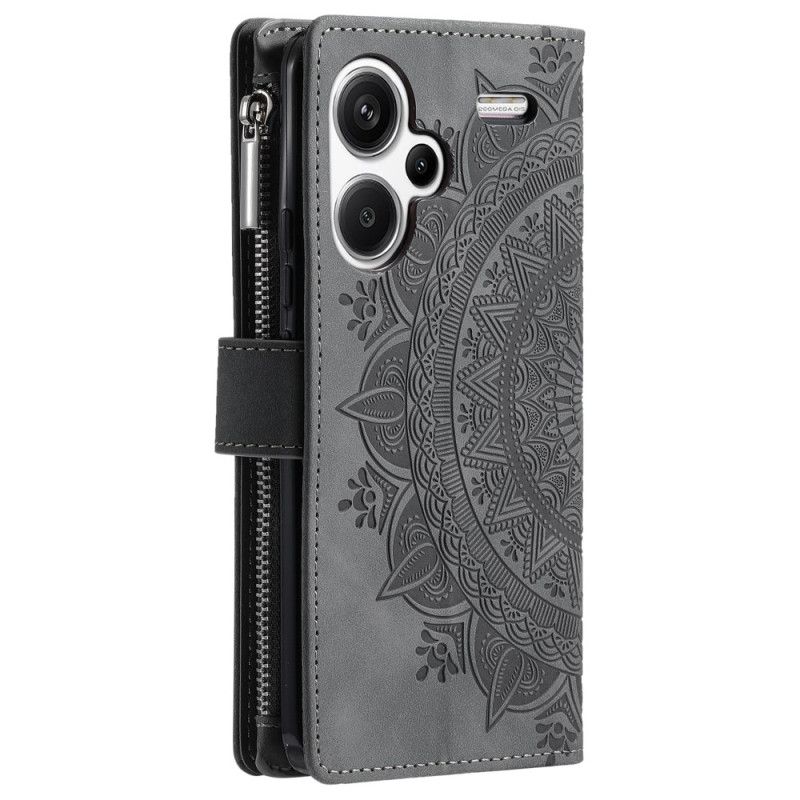 Leren Hoesje Voor Xiaomi Redmi Note 13 Pro Plus 5g Portemonnee Met Mandala-band