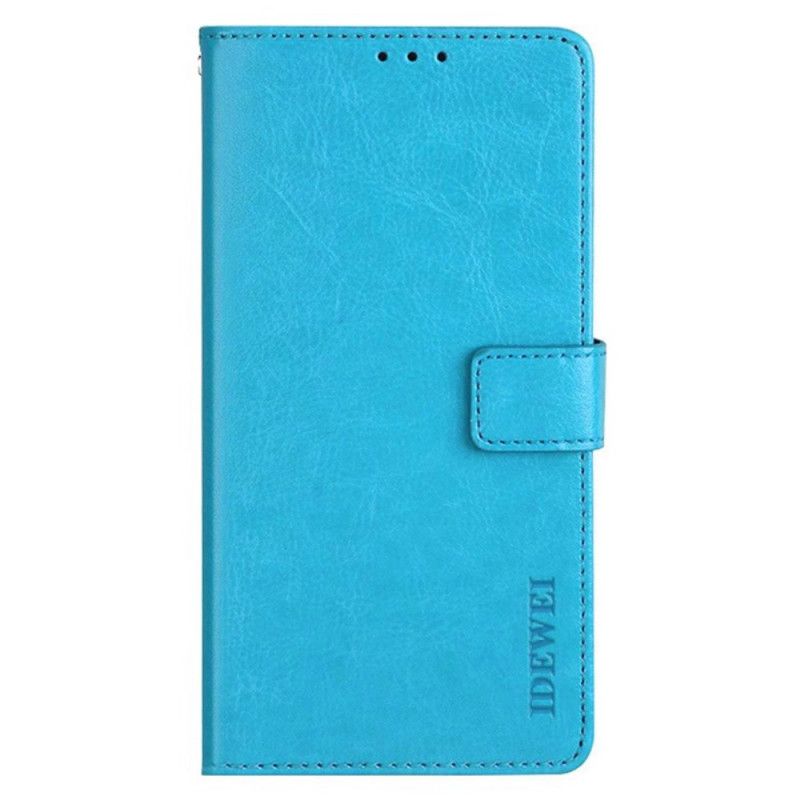 Leren Hoesje Xiaomi Redmi Note 13 Pro Plus 5g Idewei Ledereffect Bescherming Hoesje