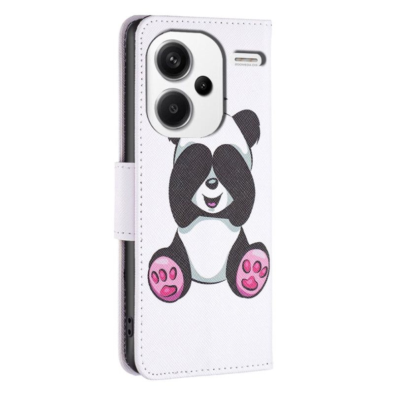 Leren Hoesje Xiaomi Redmi Note 13 Pro Plus 5g Panda Bescherming Hoesje