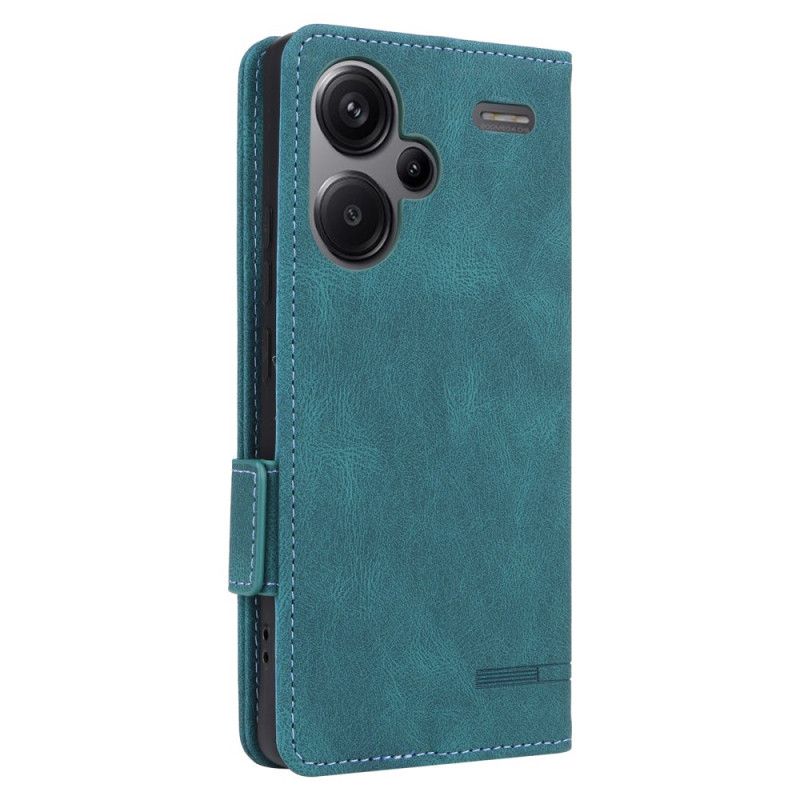 Leren Hoesje Xiaomi Redmi Note 13 Pro Plus 5g Retrostijl Bescherming Hoesje