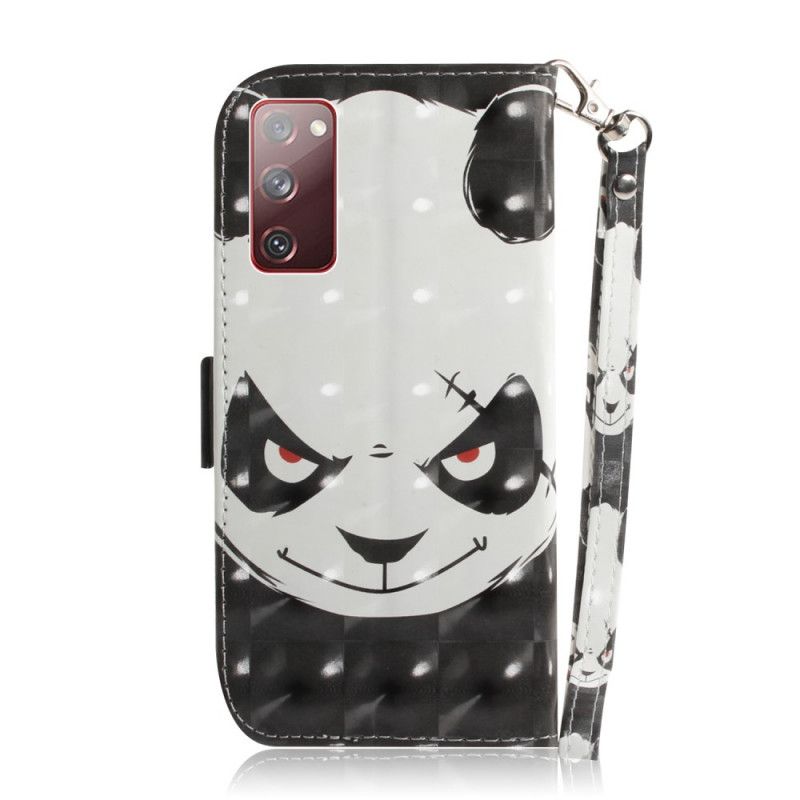 Bescherming Hoesje Samsung Galaxy S20 FE Telefoonhoesje Boze Panda Met String