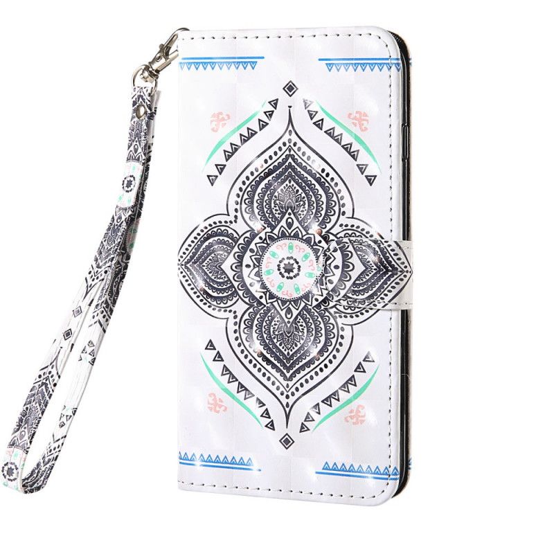 Bescherming Hoesje Samsung Galaxy S20 FE Telefoonhoesje Lichtvlekjes Mandala Met Riempje