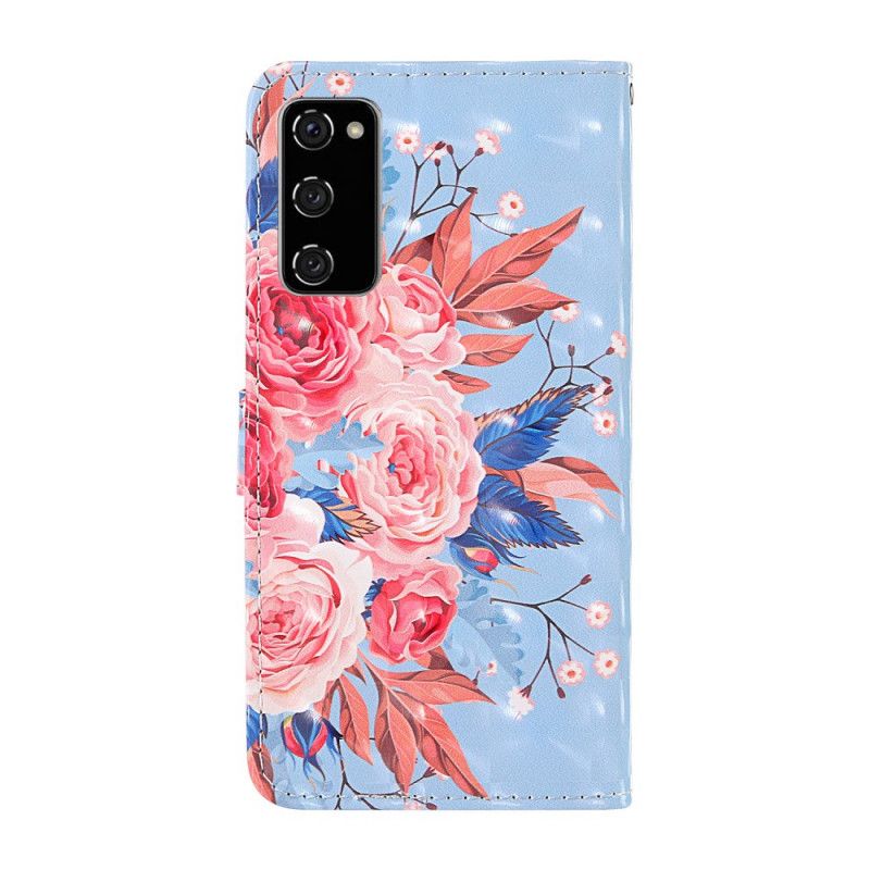 Bescherming Hoesje Samsung Galaxy S20 FE Telefoonhoesje Romantische Lichtvlek Met String