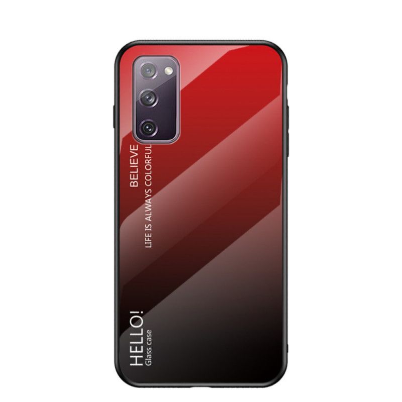 Case Hoesje Samsung Galaxy S20 FE Wit Zwart Telefoonhoesje Hallo Gehard Glas