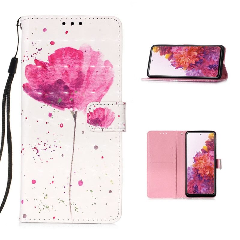 Cover Folio-hoesje Samsung Galaxy S20 FE Telefoonhoesje Aquarel Klaproos