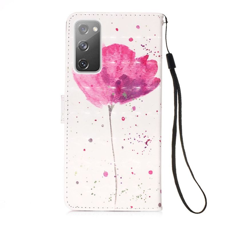 Cover Folio-hoesje Samsung Galaxy S20 FE Telefoonhoesje Aquarel Klaproos