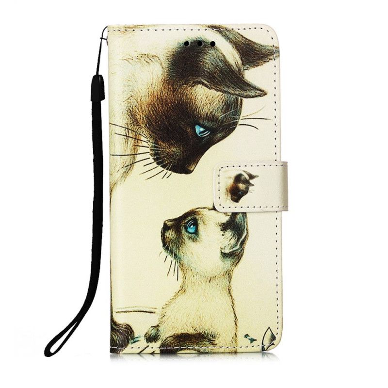 Cover Folio-hoesje Samsung Galaxy S20 FE Telefoonhoesje Kitten En Mama