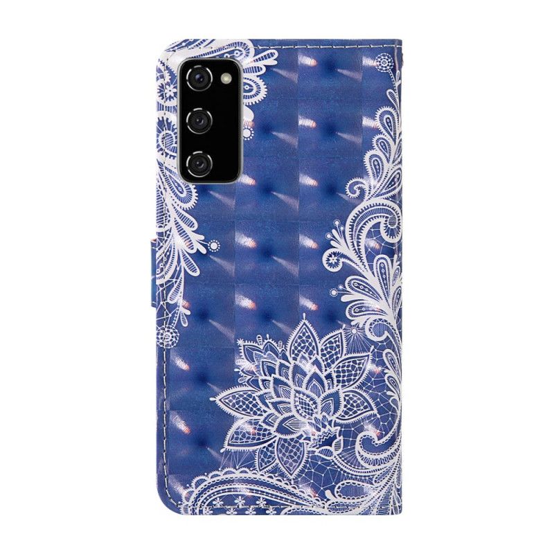 Cover Folio-hoesje Samsung Galaxy S20 FE Telefoonhoesje Lichte Vlekkant Met String