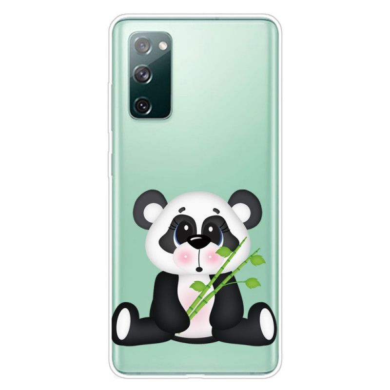 Cover Hoesje Samsung Galaxy S20 FE Telefoonhoesje Transparante Droevige Panda