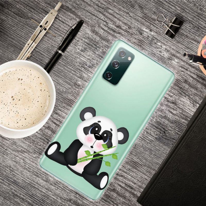 Cover Hoesje Samsung Galaxy S20 FE Telefoonhoesje Transparante Droevige Panda