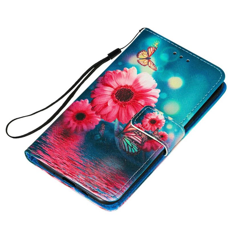 Flip Case Leren Samsung Galaxy S20 FE Bloemen En Vlinders