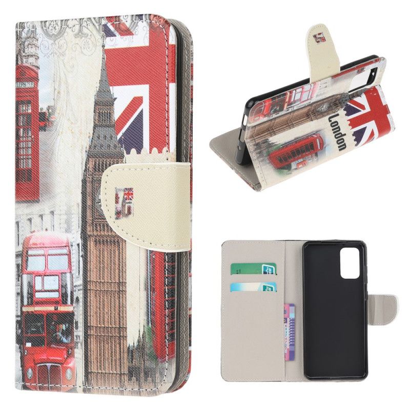 Flip Case Leren Samsung Galaxy S20 FE Leven In Londen