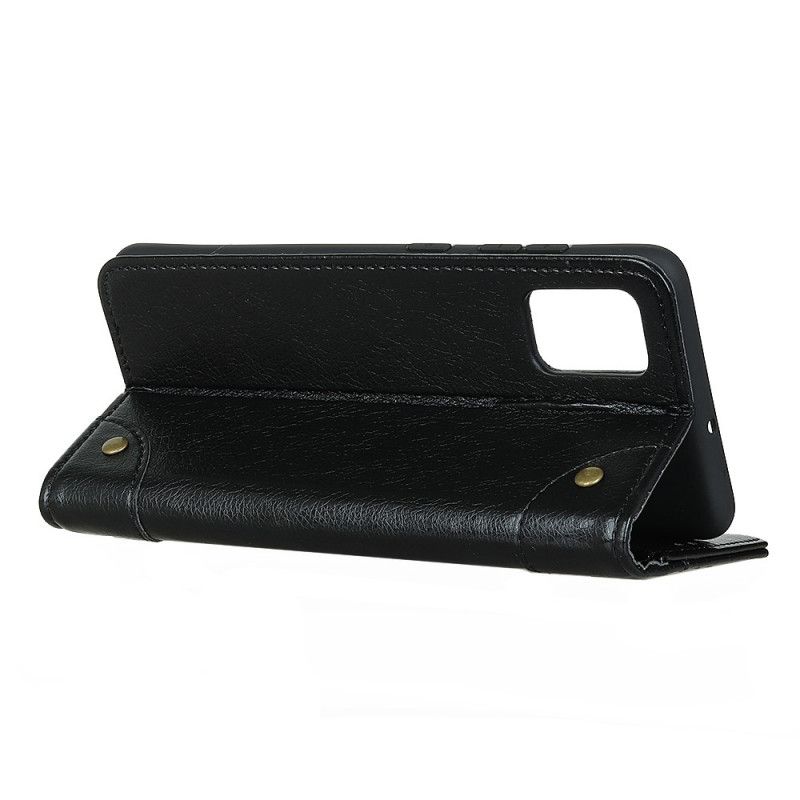 Folio-hoesje Samsung Galaxy S20 FE Rood Zwart Nappaleren Stijl