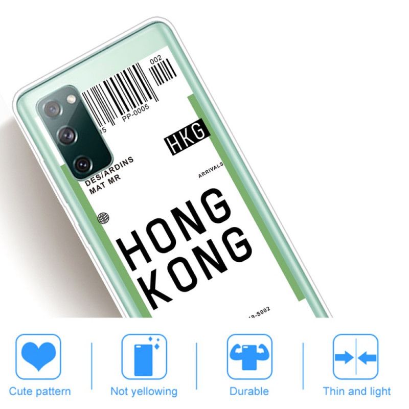 Hoesje Samsung Galaxy S20 FE Instapkaart Naar Hong Kong