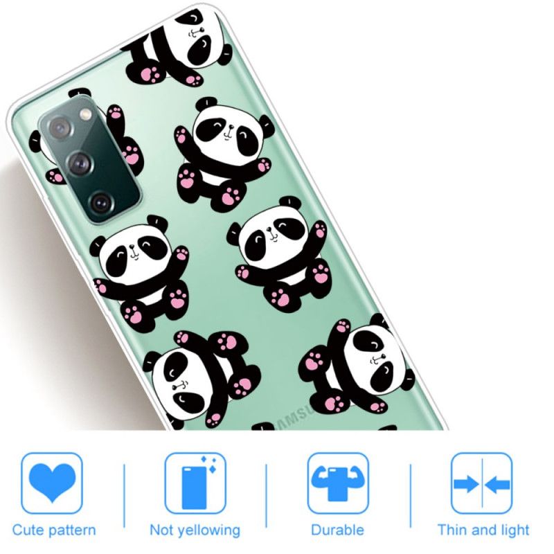 Hoesje Samsung Galaxy S20 FE Telefoonhoesje Leuke Panda'S