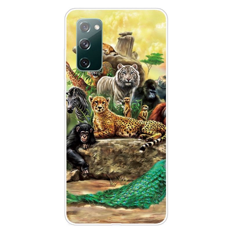 Hoesje Samsung Galaxy S20 FE Telefoonhoesje Safaridieren