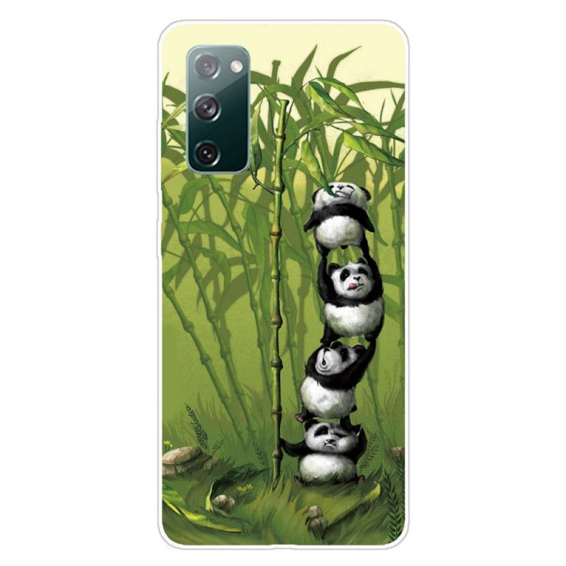 Hoesje Samsung Galaxy S20 FE Telefoonhoesje Stapel Panda'S