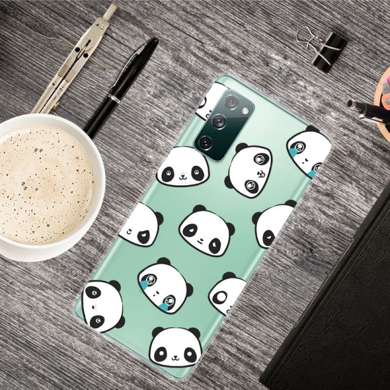 Hoesje Samsung Galaxy S20 FE Transparante Sentimentele Panda'S