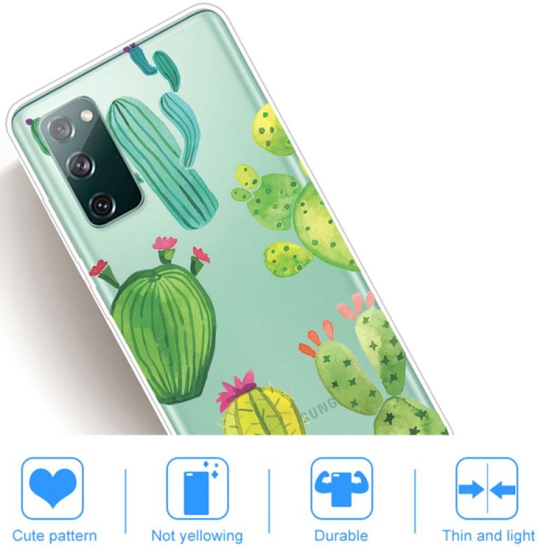 Hoesje voor Samsung Galaxy S20 FE Aquarel Cactus