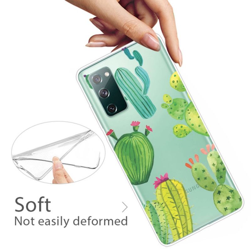 Hoesje voor Samsung Galaxy S20 FE Aquarel Cactus