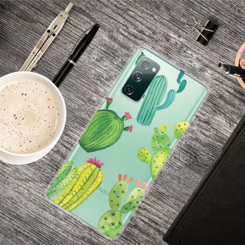 Hoesje voor Samsung Galaxy S20 FE Aquarel Cactus