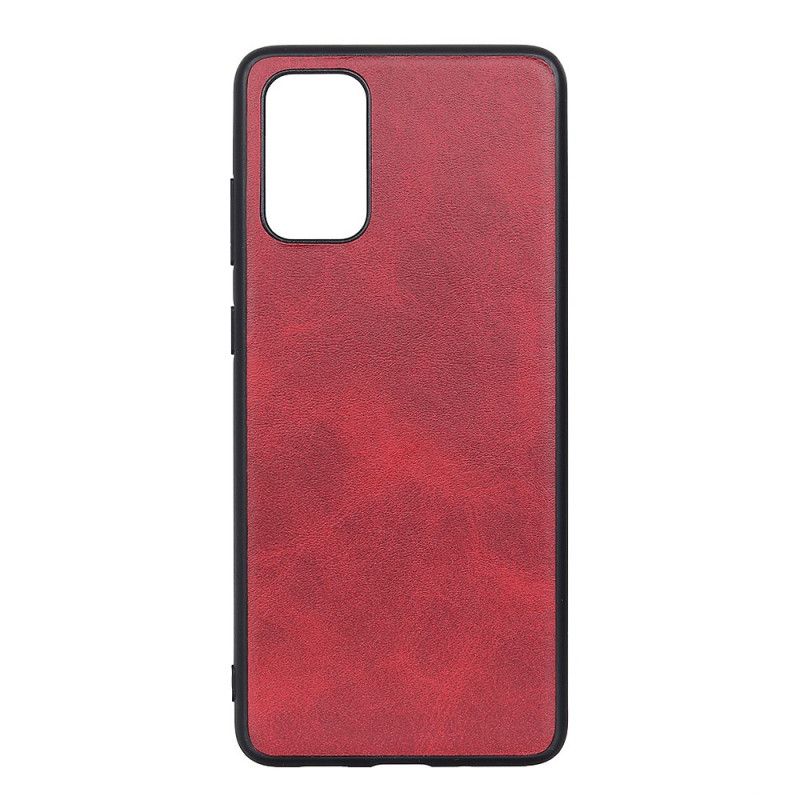 Hoesje voor Samsung Galaxy S20 FE Rood Zwart Leerstijl