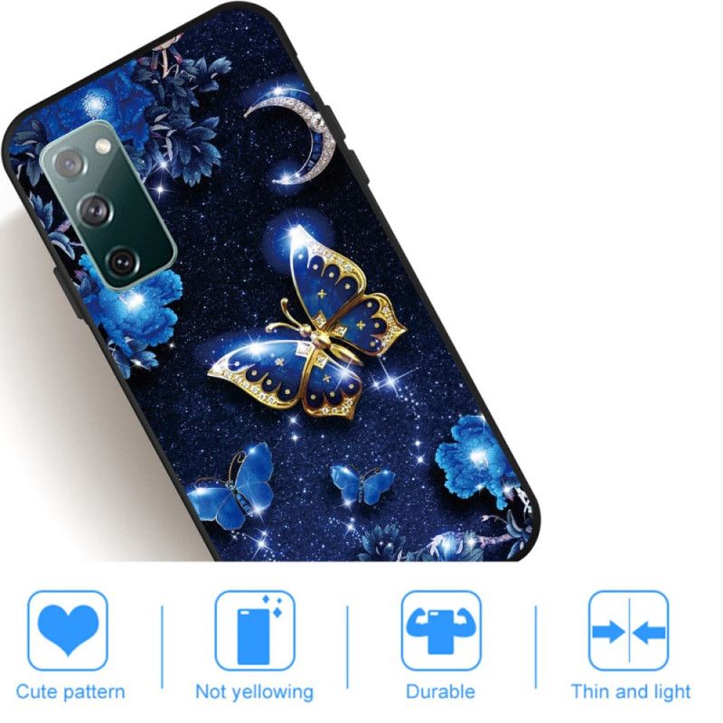 Hoesje voor Samsung Galaxy S20 FE Vlinder 'S Nachts