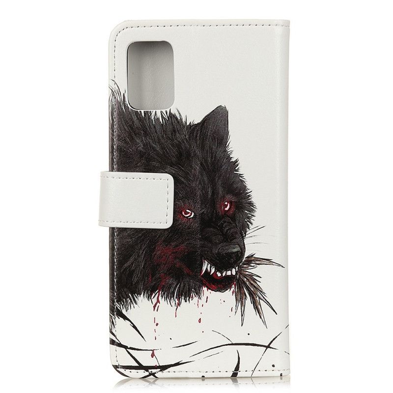 Leren Hoesje Samsung Galaxy S20 FE Hongerige Wolf